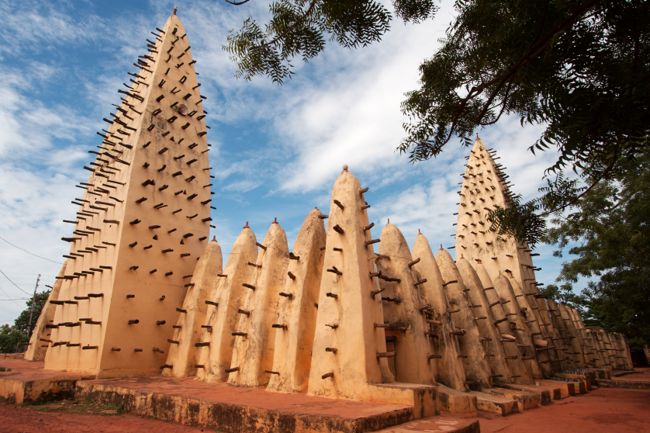 Historic earthen Grand Mosque in Bobo-Dioulasso
