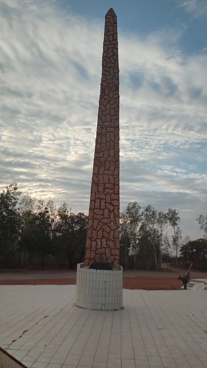 Memorial obelisk at the Bèlèn-Yêgrê site