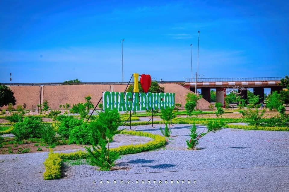 I love Ouagadougou landmark surrounded by landscaped gardens