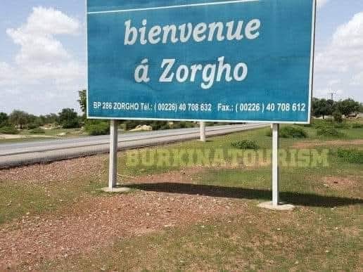 Welcome to Zorgho roadside sign