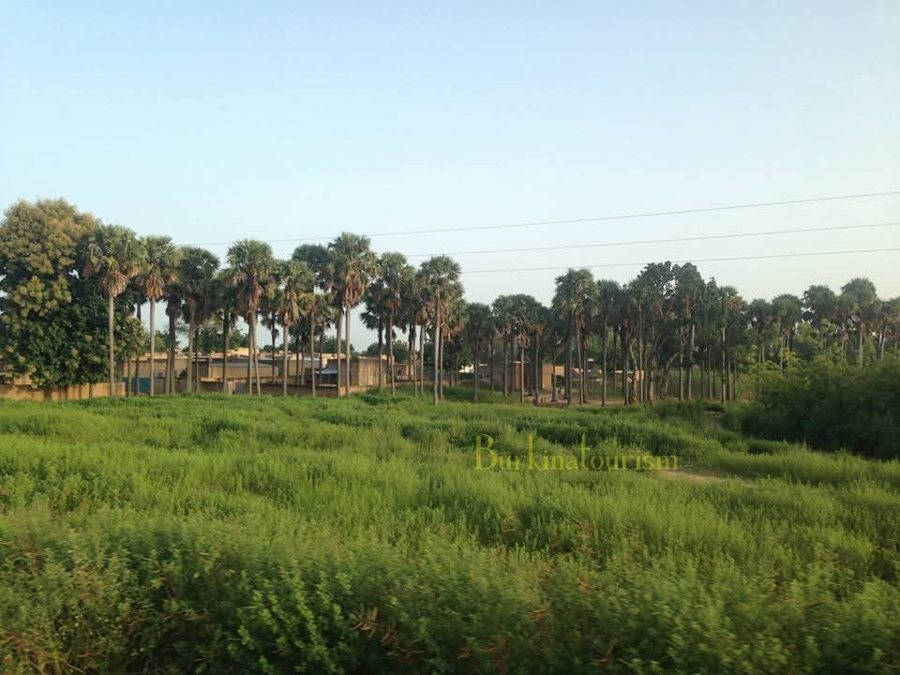 Green reservoir landscape near Zorgho